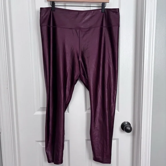 Plum Faux Leather Leggings | Maurices XXL - Picture 2 of 7